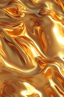 金色抽象流体纹理背景