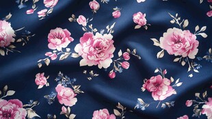 牡丹花缎面料