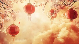红灯笼春晚背景