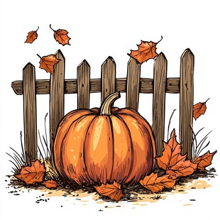 手绘南瓜插画