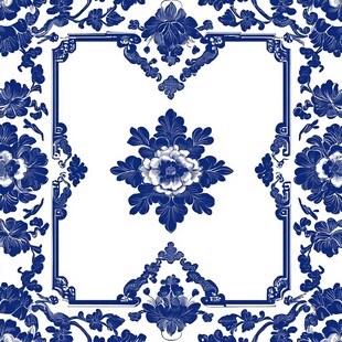 法式花卉四方连续图