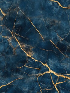 蓝色透光大理石装饰画