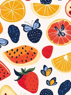 扁平风水果图案