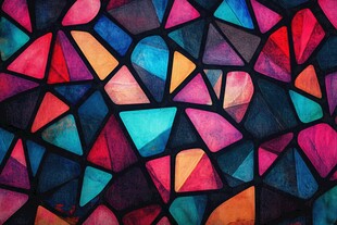 炫彩彩色玻璃背景