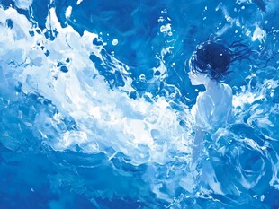 梦幻唯美蓝色系少女