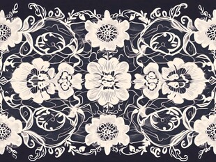 青花瓷花卉家纺花纹