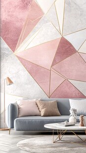 北欧几何形背景墙