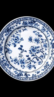 荷兰代尔夫特青花大盘
