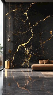 极简金箔石根线条对拼