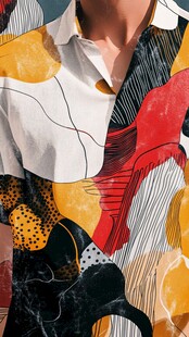 抽象水墨线条色块