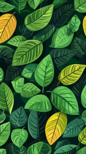 高清绿叶背景图片