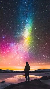 星辰大海男孩背影