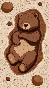 原创小棕熊卡通