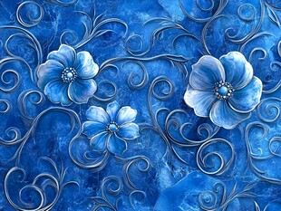 皇家蓝立体感浮雕背景