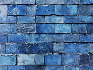 蓝色墙面文化石墙面