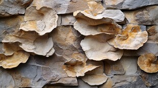 黄色石片装饰墙