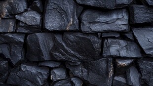 蓝色石头装饰墙