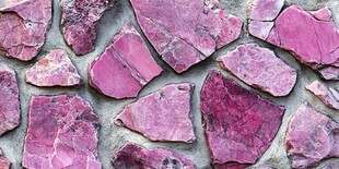 粉色石头装饰墙