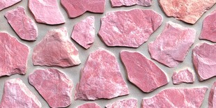 粉色石头装饰墙