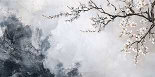 梅花大型高清壁画