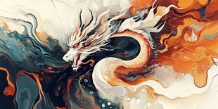 龙包装插画