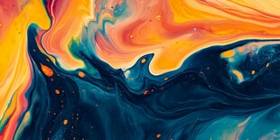抽象炫彩流体画