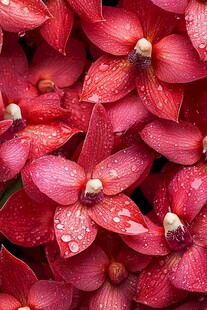 鲜花雨中花朵