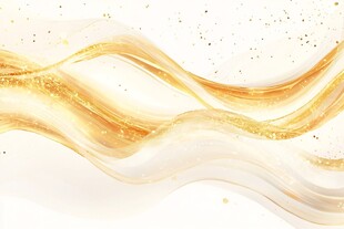 流光渐变金色炫酷飘带