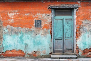 闽南民俗建筑怀旧木门