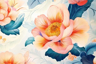 手绘创意百花壁纸