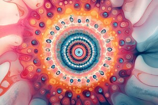 3d立体圈圈背景