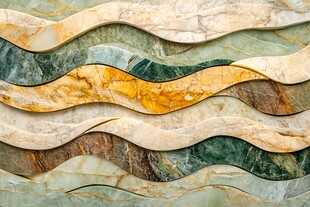 波浪形人造石吊顶