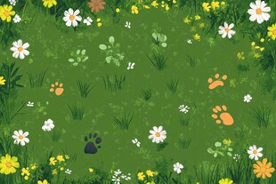 绿色森系动物背景