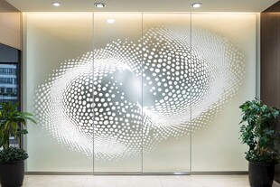 意境圆点屏风装饰