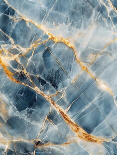 蓝色透光大理石装饰画