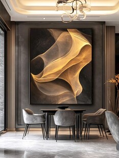 金色线条意境挂画