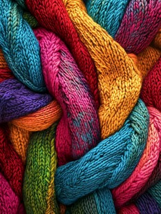 五色纺线纹理背景