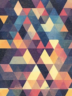 金字塔水彩马赛克海报