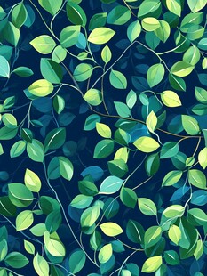 蓝色树叶底纹