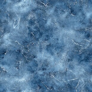 蓝色墨韵晕染数码印花