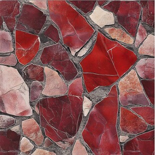 红色碎石背景墙