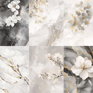 新中式桃花壁画