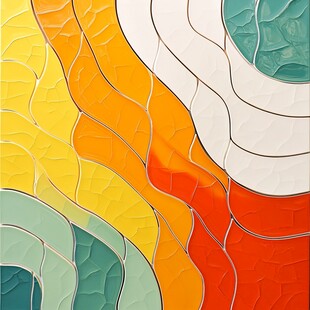 简洁大气拼色曲线纹理