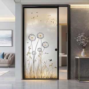 艺术玻璃推拉门