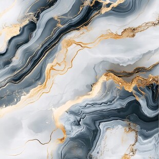 渐变抽象流体装饰画