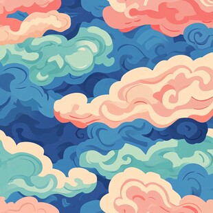 彩云海水纹