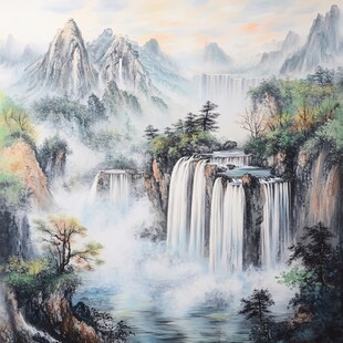 高山流水壁画