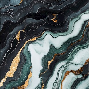 蓝色流体创意抽象画