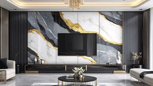 轻奢大理石背景墙