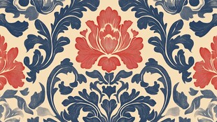 宫廷图案锦缎壁纸